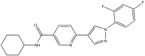 N-CYCLOHEXYL-6-[1-(2,4-DIFLUOROPHENYL)-1H-PYRAZOL-4-YL]NICOTINAMIDE Struktur