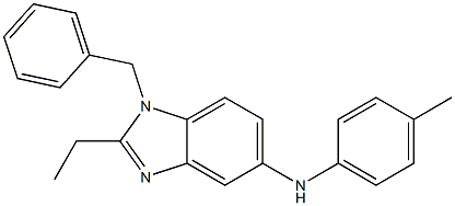 (1-BENZYL-2-ETHYL-1H-BENZOIMIDAZOL-5-YL)-P-TOLYL-AMINE Struktur