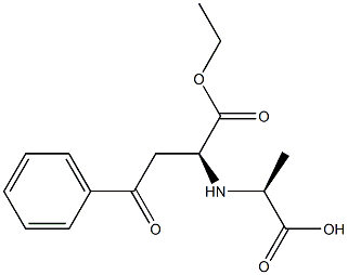 S-N-[(1-ETHOXYCARBONYL-3-OXO-3-PHENYLPROPYL)]-L-ALANINE Struktur