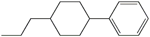 4-propylcyclohexyl benzene Struktur