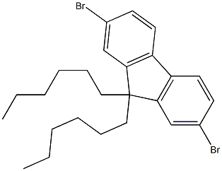 9,9-dihexyl-2,7-dibromofluorene Struktur