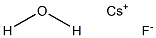 Cesium fluoride monohydrate Struktur