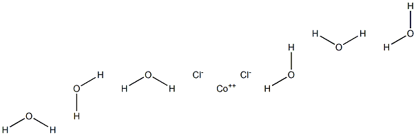 Cobalt(II) chloride hexahydrate Struktur