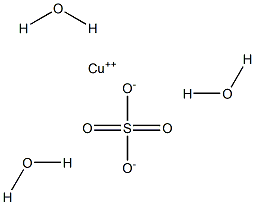 Copper(II) sulfate trihydrate Struktur