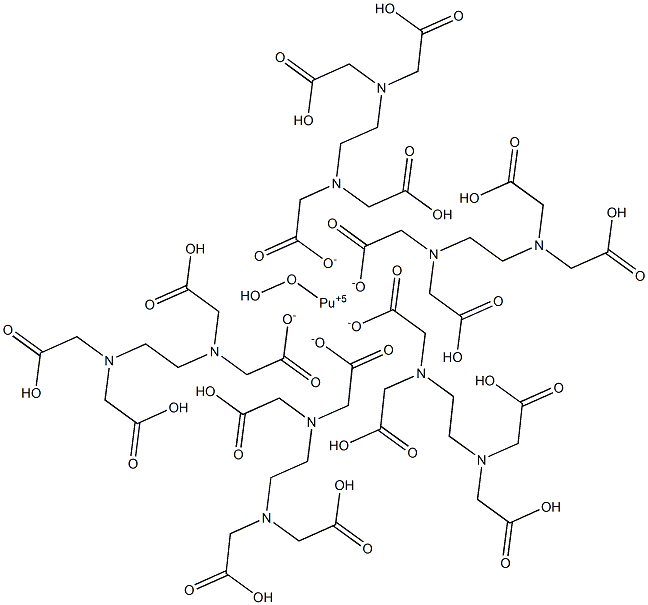 Dioxyplutonium(VI) trihydrogen EDTA Struktur