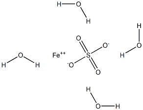 Iron(II) sulfate tetrahydrate Struktur