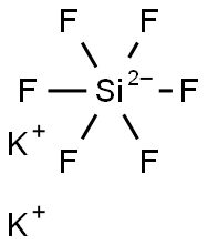 Potassium hexafluorosilicate Struktur