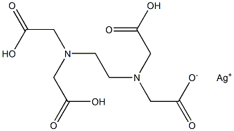 Silver trihydrogen EDTA Struktur