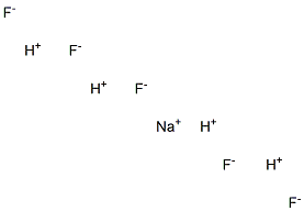 Sodium tetrahydrogen pentafluoride Struktur