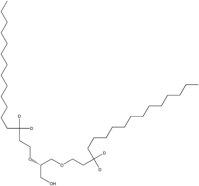 1,2-O-dihexadecyl-(3,3 D2)-sn-glycerol Struktur