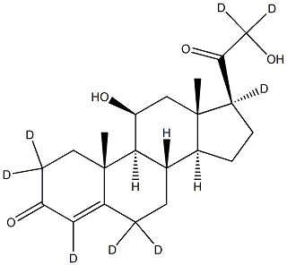 Corticosterone-2,2,4,6,6,17alpha,21,21-D8 Struktur