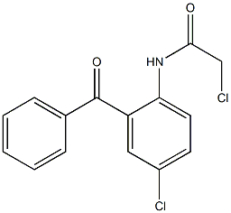 2-chloroacetylamino-5-chlorobenzophenone Struktur