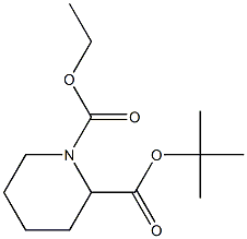 3-S-BOC-piperidinecarboxylic acid ethyl ester Struktur