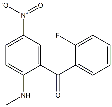 2-Methylamino-5-nitro-2'-fluorobenzophenone Struktur