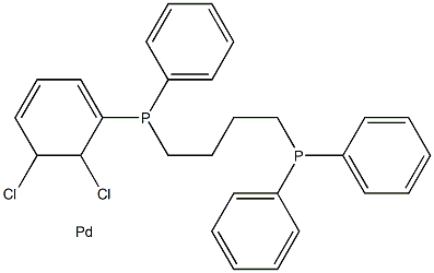 1,4-bisdiphenylphosphinobutane chloride palladium Struktur