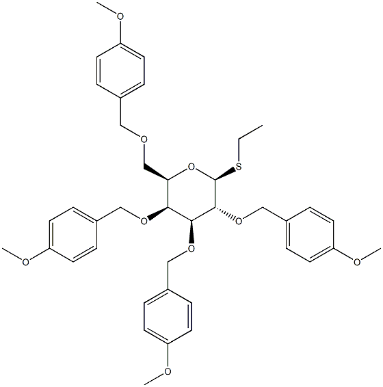 Ethyl Tetra-O-(4-methoxybenzyl)-b-D-thiogalactopyranoside S-OxideDiscontinued Struktur