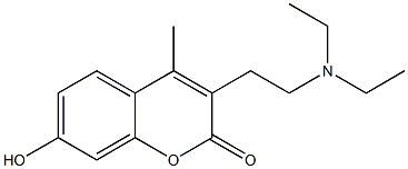 3-(2-(DIETHYLAMINO)ETHYL)-7-HYDROXY-4-METHYL-2H-1-BENZOPYRAN-2-ONE Struktur