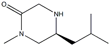 (S)-5-ISOBUTYL-1-METHYLPIPERAZIN-2-ONE Struktur