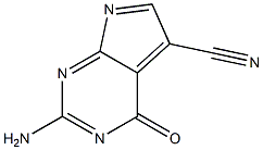 2-AMINO-5-CYANOPYRROLO[2,3-D]PYRIMIDINE-4-ONE Struktur