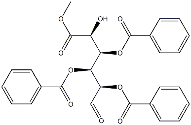 2,3,4-Tri-O-benzoyl-D-glucuronicacidmethylester Struktur