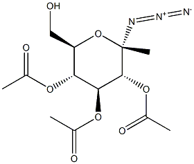 Methyl(2,3,4-tri-O-acetyl-b-D-glucopyranosyl)azide Struktur