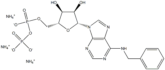 N6-Benzyl-D-adenosinediphosphateammoniumsalt Struktur