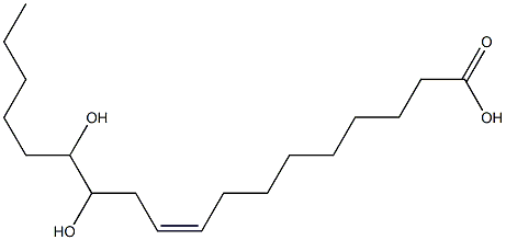 (Z)-12,13-dihydroxyoctadec-9-enoic acid Struktur