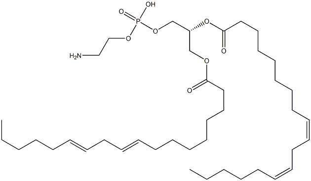 1,2-di-(9Z,12Z-octadecadienoyl)-sn-glycero-3-phosphoethanolamine Struktur