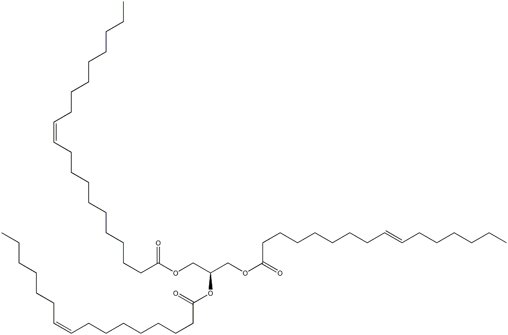 1,2-di-(9Z-hexadecenoyl)-3-(11Z-eicosenoyl)-sn-glycerol Struktur