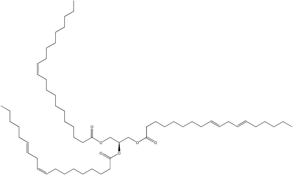 1,2-di-(9Z,12Z-octadecadienoyl)-3-(11Z-eicosenoyl)-sn-glycerol Struktur