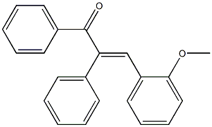 1,2-Diphenyl-3-(2-methoxyphenyl)-prop-2-en-1-one Struktur