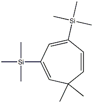 1,3,5-Cycloheptatriene, 7,7-dimethyl-2,4-bis(trimethylsilyl)- Struktur