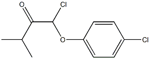 1-Chloro-1-(4-chlorophenoxy)-3-methyl-2-butanone Struktur