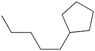 1-Cyclopentylpentane. Struktur