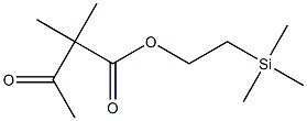 2,2-Dimethyl-3-oxobutyric acid, 2-trimethylsilylethyl ester Struktur