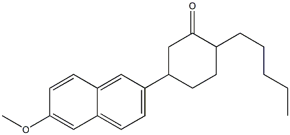 5-(6-Methoxy-naphthalen-2-yl)-2-pentyl-cyclohexanone Struktur