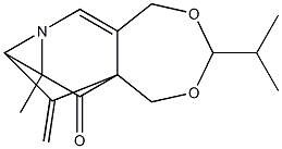 7-Isopropyl-12-methyl-13-methylidene-2-aza-6,8-dioxatetracyclo[8.2.1.0 (2,12).0(4,10)]tridec-3-en-11-one Struktur