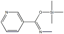 N-Methyl nicotinimidate, O-trimethylsilyl Struktur