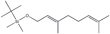 t-Butyl-(3,7-dimethyl-octa-2,6-dienyloxy)-dimethyl-silane Struktur