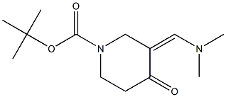 tert-Butyl 3-[(dimethylamino)methylene]-4-oxopiperidine-1-carboxylate Struktur