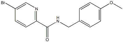 5-Bromo-N-(4-methoxybenzyl)pyridine-2-carboxamide Struktur