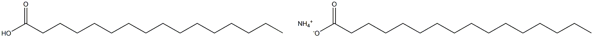 ammonium palmitate, palmitic acid Struktur