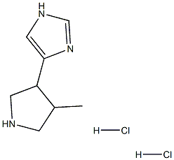 4-(4-methyl-3-pyrrolidinyl)-1H-imidazole dihydrochloride Struktur