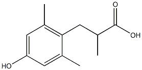 2-methyl-3-(2',6'-dimethyl-4'-hydroxyphenyl)-propionic acid Struktur