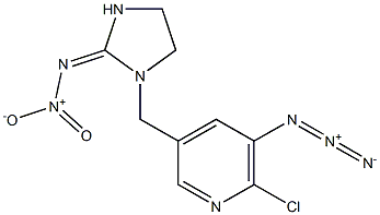 1-(5-azido-6-chloropyridin-3-ylmethyl)-2-nitroiminoimidazolidine Struktur