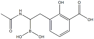 1-acetamido-2-(3-carboxy-2-hydroxyphenyl)ethylboronic acid Struktur