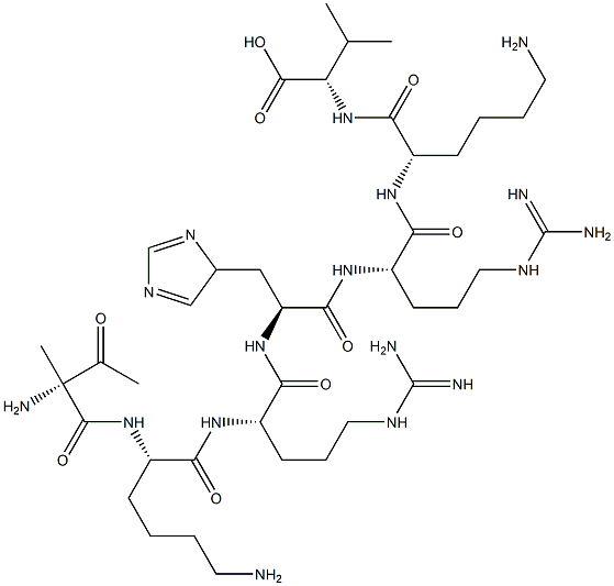 alpha-acetylalanyl-lysyl-arginyl-histidyl-arginyl-lysyl-valine Struktur