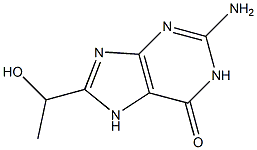 8(1-hydroxyethyl)guanine Struktur