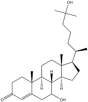 7,25-dihydroxy-4-cholesten-3-one Struktur