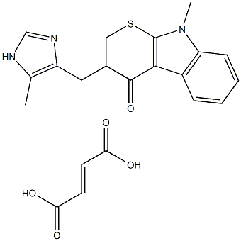 9-methyl-3-((5-methylimidazol-4-yl)methyl)-2,3,4,9-tetrahydrothiopyrano(2,3-b)indol-4-one fumarate Struktur